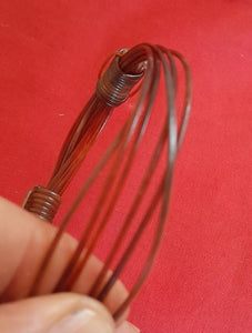 JEB6 Transparent light brown elephant hair bracelet 3.5" diam