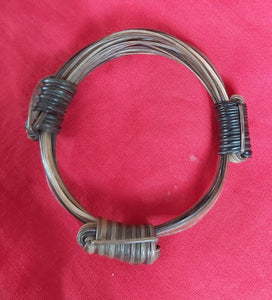 JEB7 White & dark elephant hair bracelet.