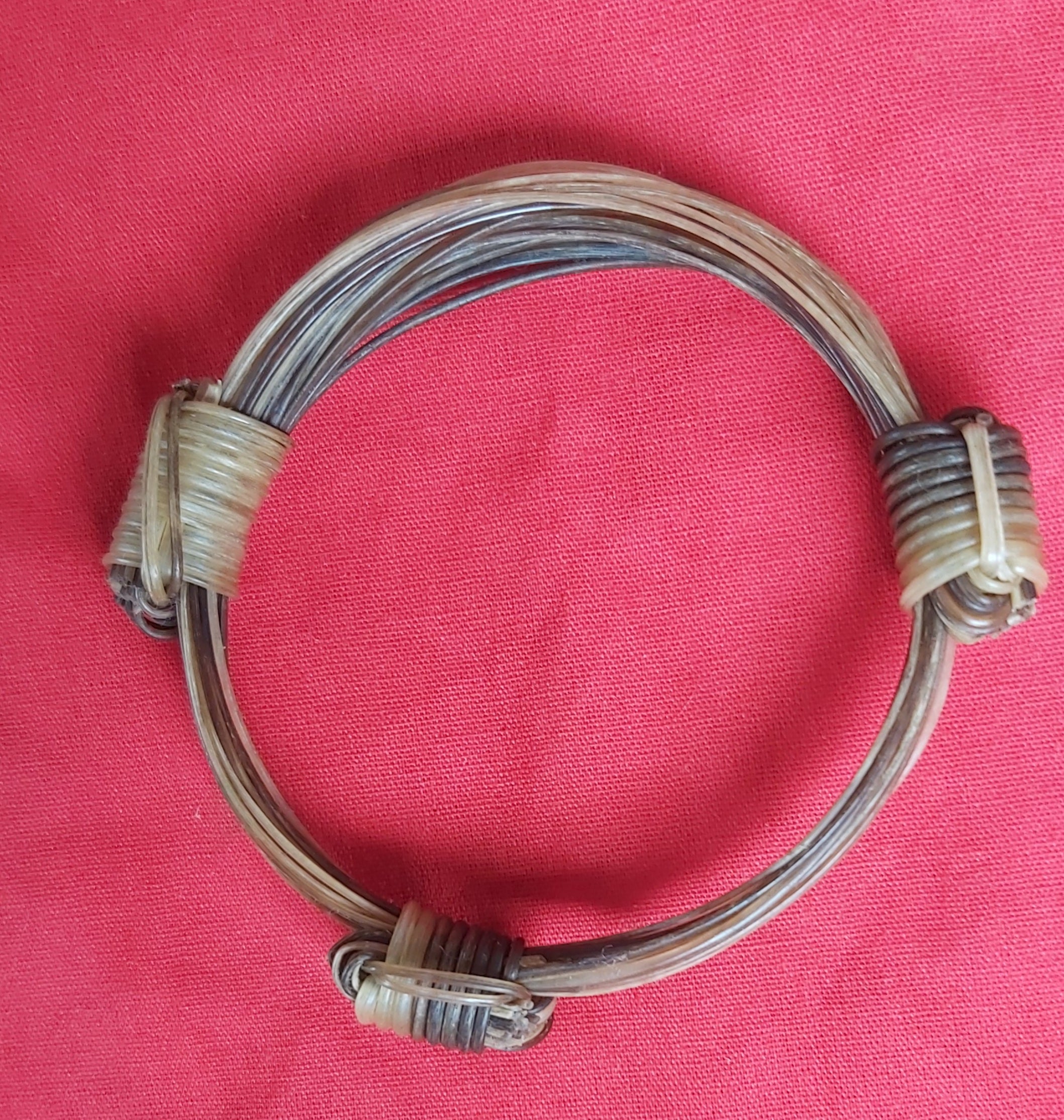 MC13 Multy color elephant hair bracelet 3.5" diameter