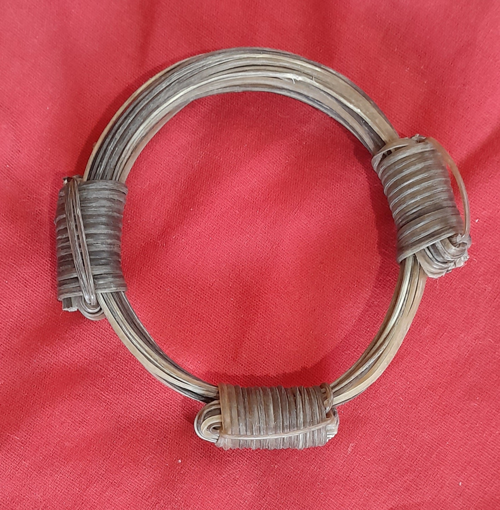 JET11 Very Thick light brown elephant hair bracelet 3.5" Diam