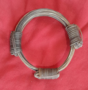 JET11 Very Thick light brown elephant hair bracelet 3.5" Diam