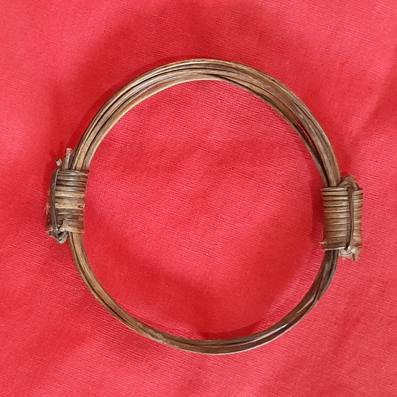 JEB15 Brown and dark elephant hair bracelet 3.5" max diam