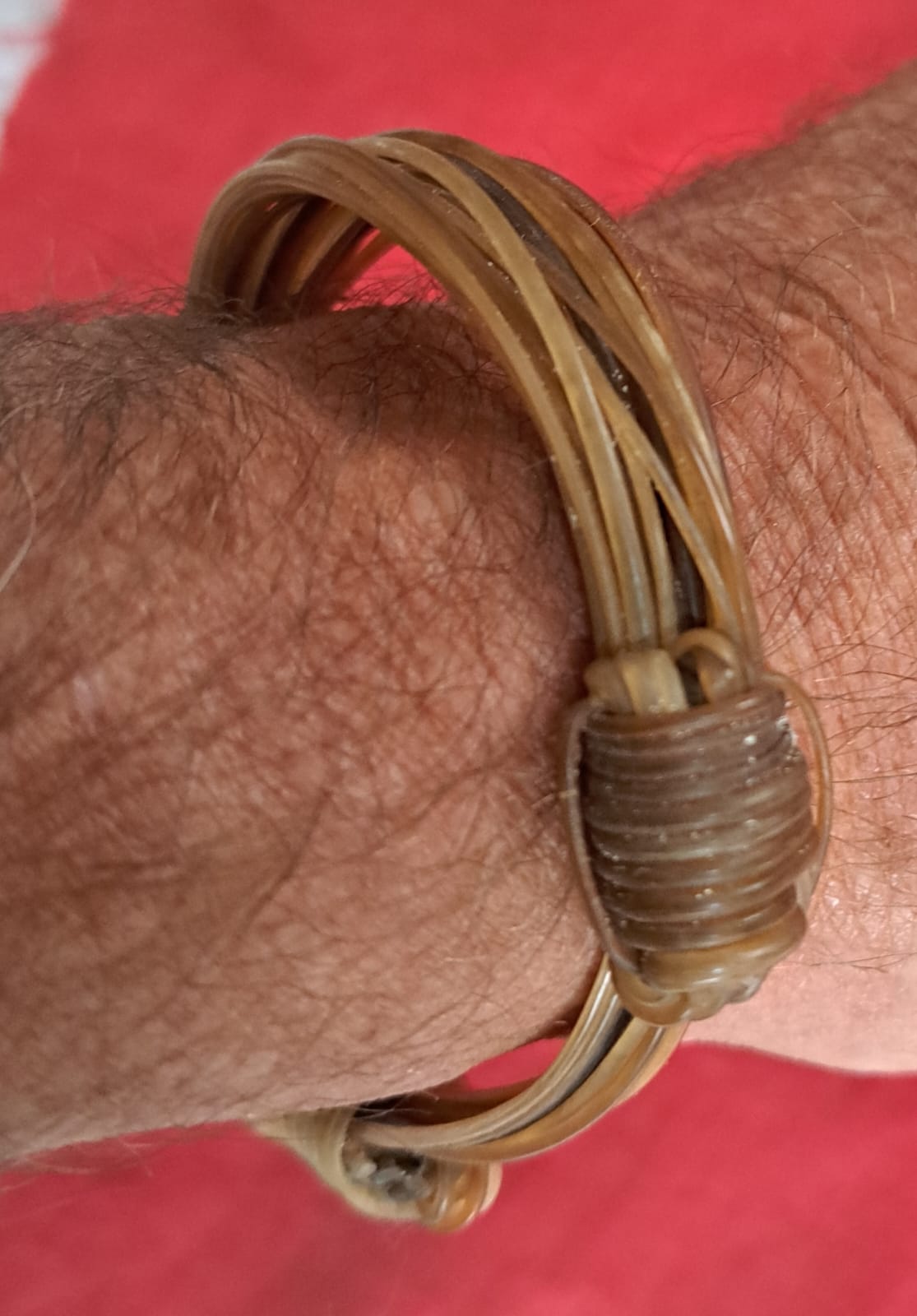 Artificial hair bracelet with 2 copper knots | Quality elephant hair knot  bracelets/bangles