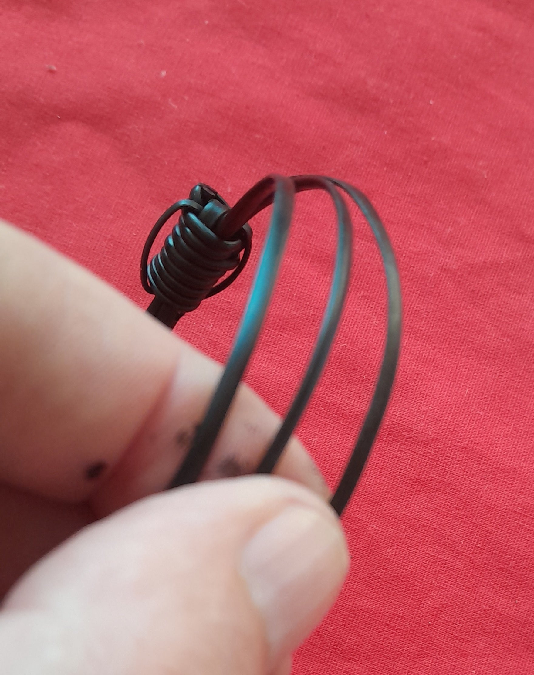 JET16 -3 Hair Thickest elephant hair bracelet 3.5" diameter