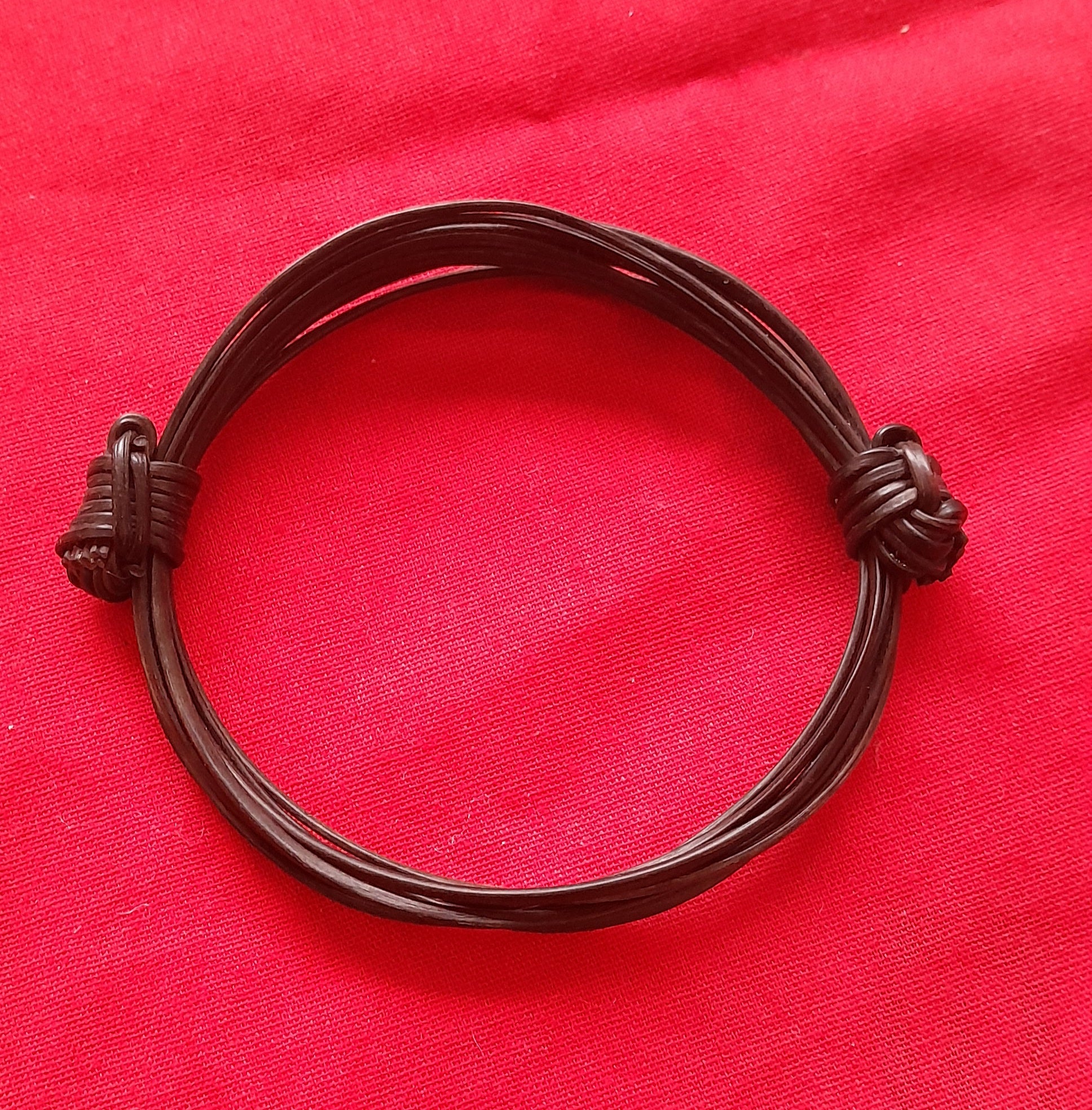 JET7 Thickest elephant hair bracelet max. Diam 3.5"
