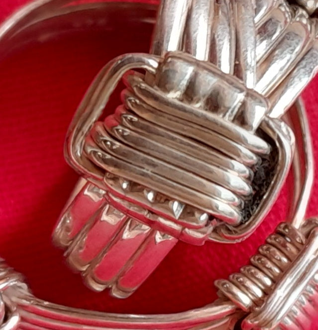EHRS Elephant Hair style sterling ring