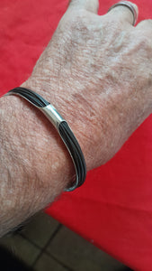 LEE9 Elephant hair bracelet and sterling silver