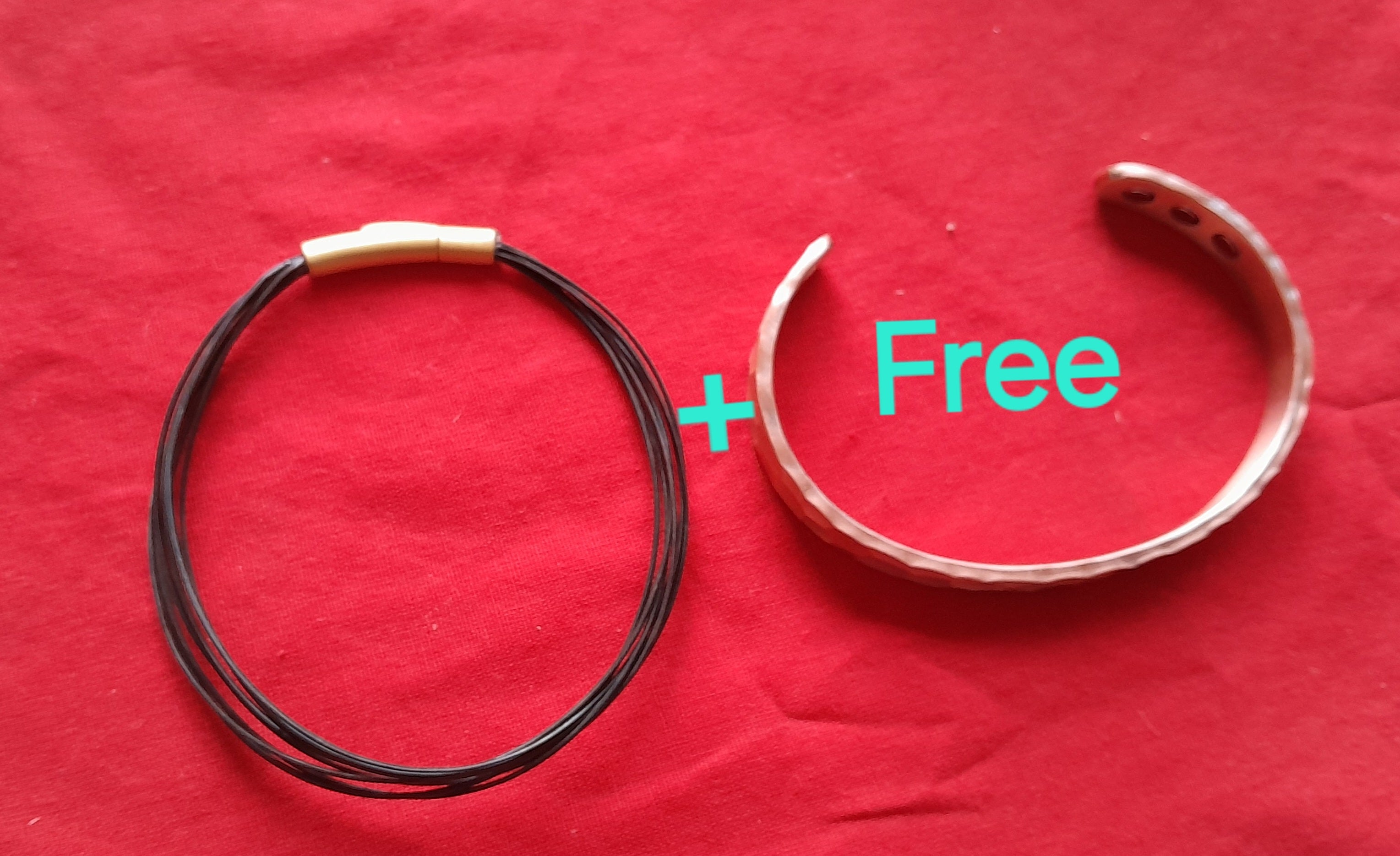 CS2 5 Elephant hair bracelet and Free copper bracelet