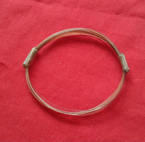 GIR17 Genuine off white giraffe hair bracelet with white knots.