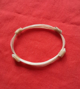 GIR19 Extremely unique  pure white 4 knot giraffe hair bracelet.