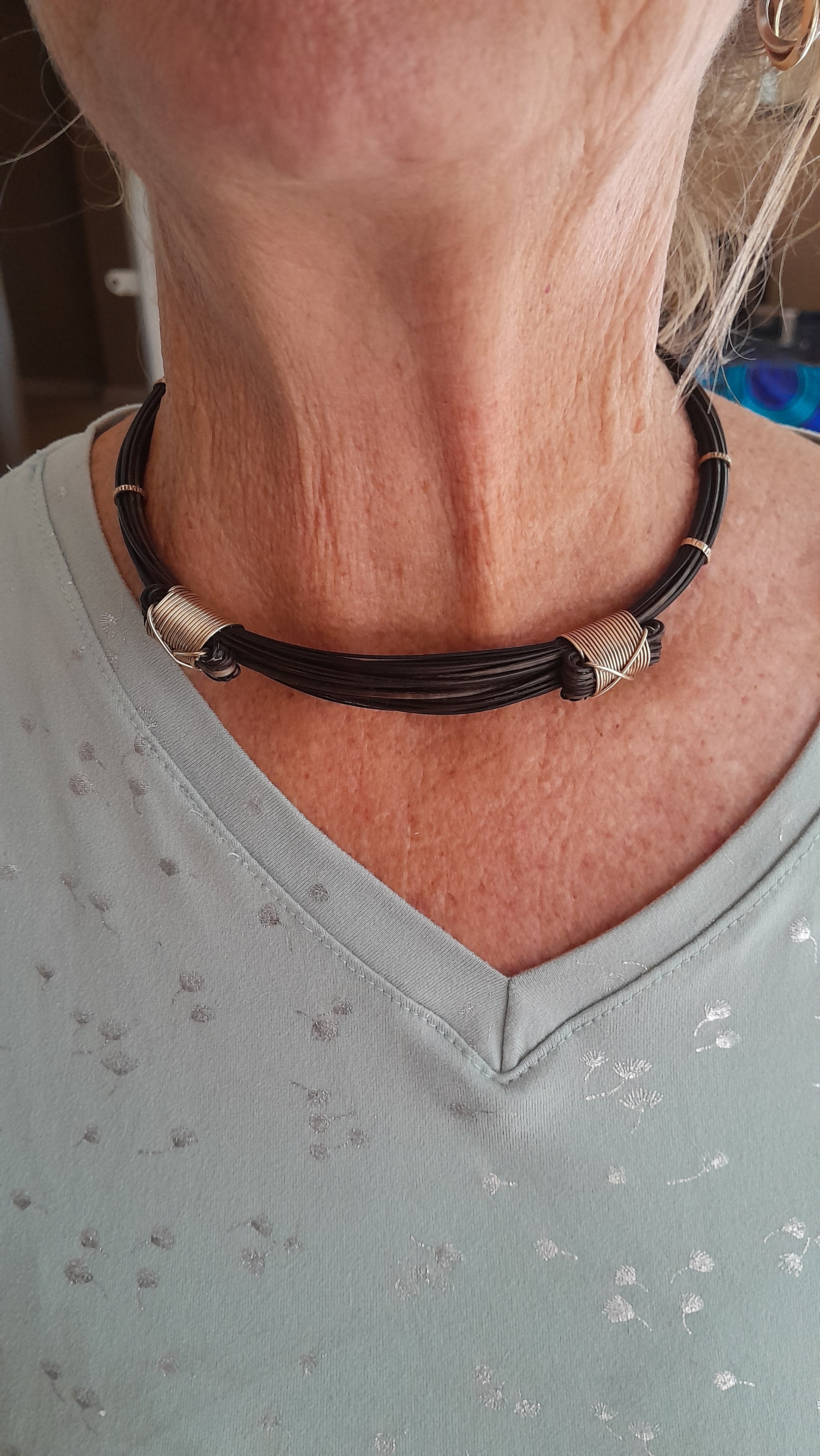 NEC2 Elephant hair necklace.