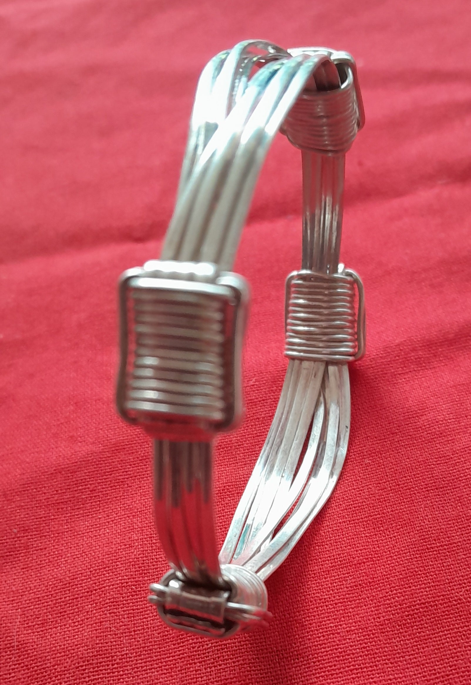 TBA1 925 sterling silver bracelet in classic elephant hair bracelet style