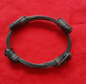 MC2 Multi color Elephant hair bracelet max. Diam 3.5"