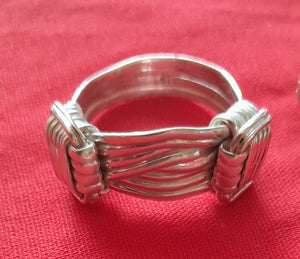 EHRS Elephant Hair style sterling ring