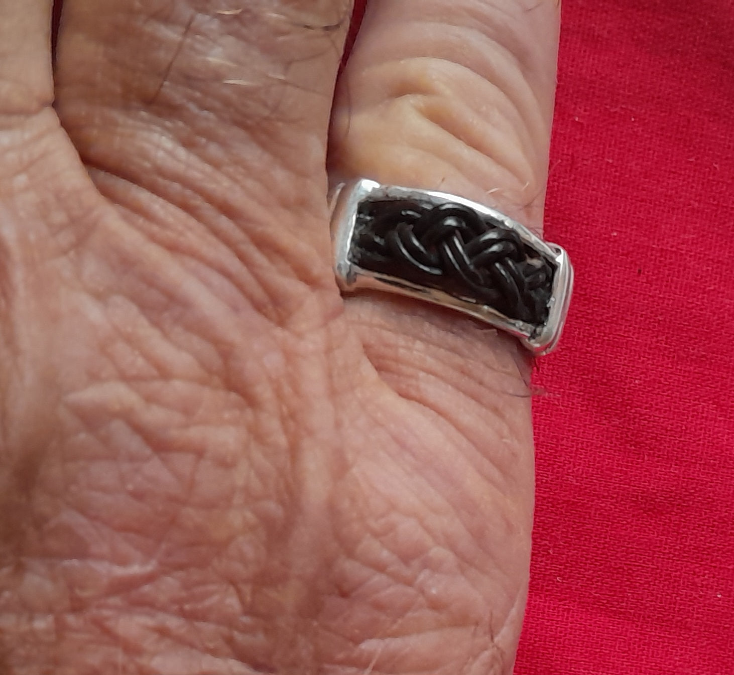 EH4 Elephant Hair Ring & sterling silver