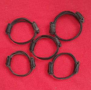 EHRH5 Set of 5 Elephant Hair Ring