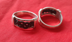 EH4 Elephant Hair Ring & sterling silver