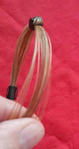 GIR12 Genuine white giraffe hair bracelet with elephant hair knots.