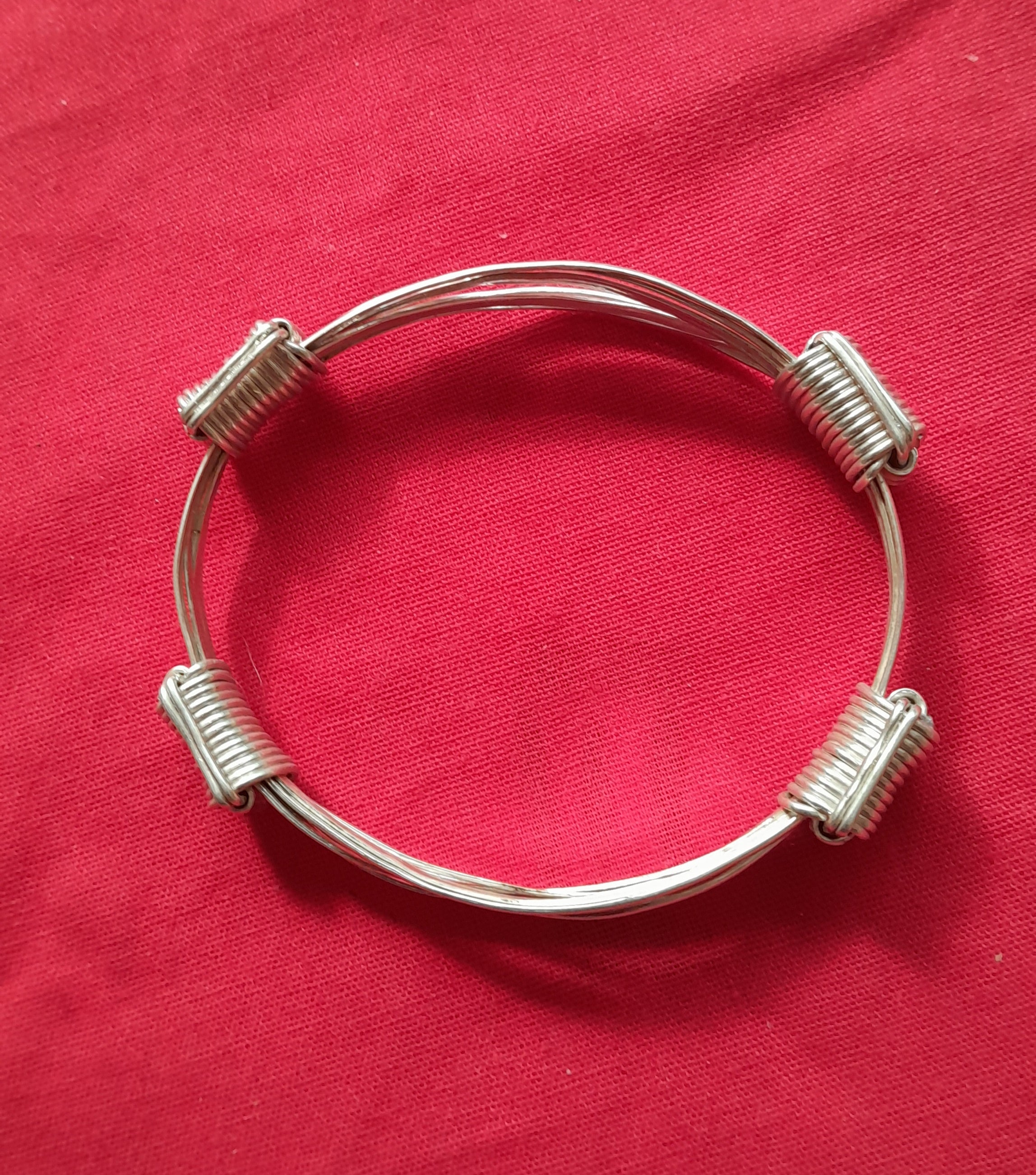 TBA1 925 sterling silver bracelet in classic elephant hair bracelet style