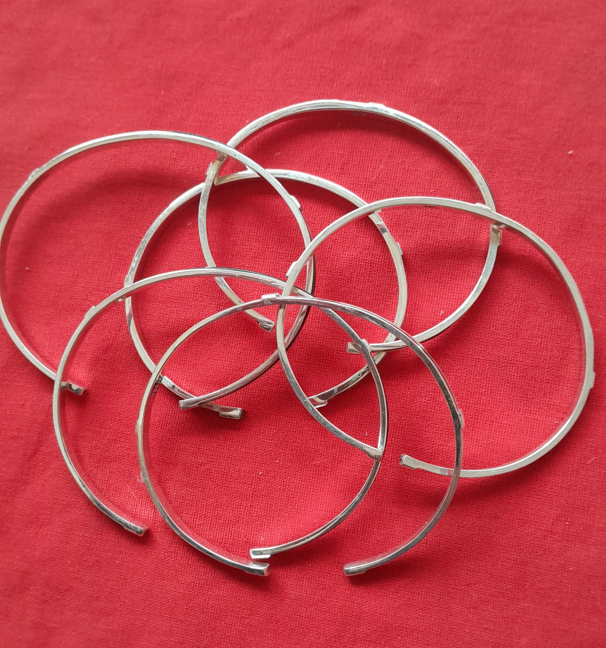 Lee1SP Elephant hair and 925 sterling silver bracelet