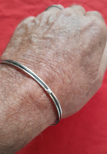 Lee1SP Elephant hair and 925 sterling silver bracelet