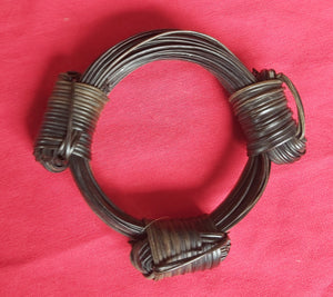 VB5 3 Knot bulky elephant hair bracelet 3" max. Diameter