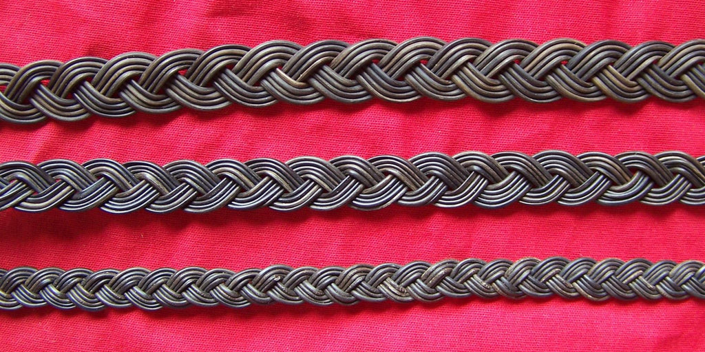 These are plain braided elephant hairs with no clasp. Fit your own custom clasp. These braids come in 3 different widths, to make different thicknesses of bracelets. If you'd prefer a custom width, please contact us with your request. All requests welcome. These braids come in a length of 9.5"/24cm. - BNC