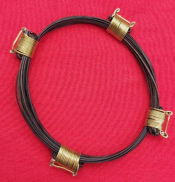 VB5 3 Knot bulky elephant hair bracelet 3