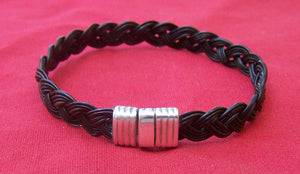 Woven elephant hair bracelet designed for women. 1/3"/8mm wide and 7"/18cm long, this is fit for a lovely lady's wrist. - JESS