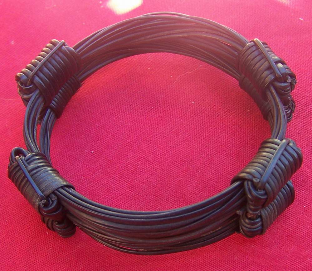 2X4 knot bracelets joined at the knot. Nice bulky elephant hair bracelet. - JRR