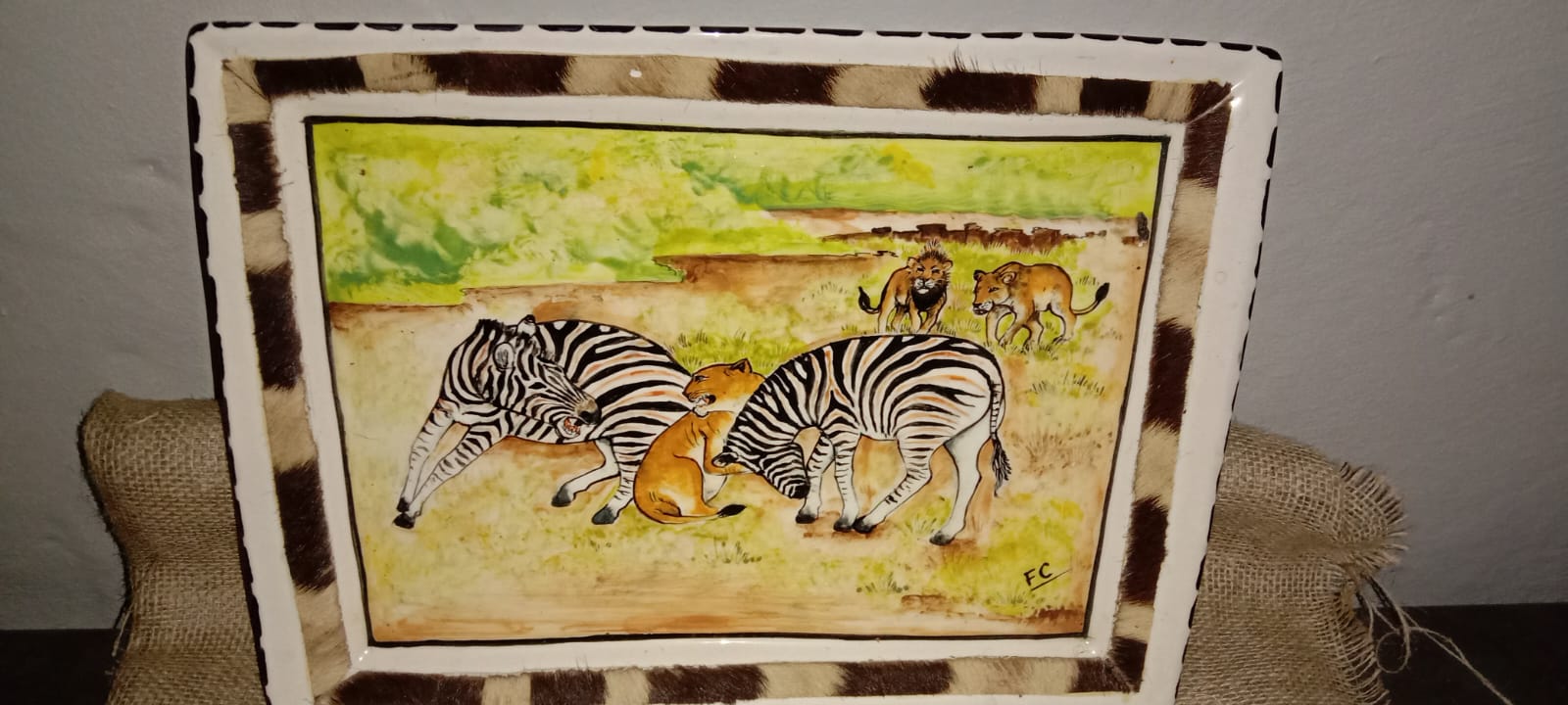 Lion & Zebra Plate